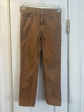 H M BOYS Brown Khaki Corduroy Pants Size 7-8 EUC