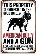 American Bully Dog Breed Warning Tin Metal Signs Home D cor Vintage American Bul