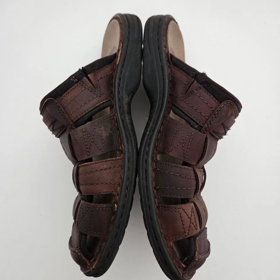 Sandalias de pescador Merrell World Reaction Bracken de cuero talla 11 marrón sin cordones Foto 3 de 4