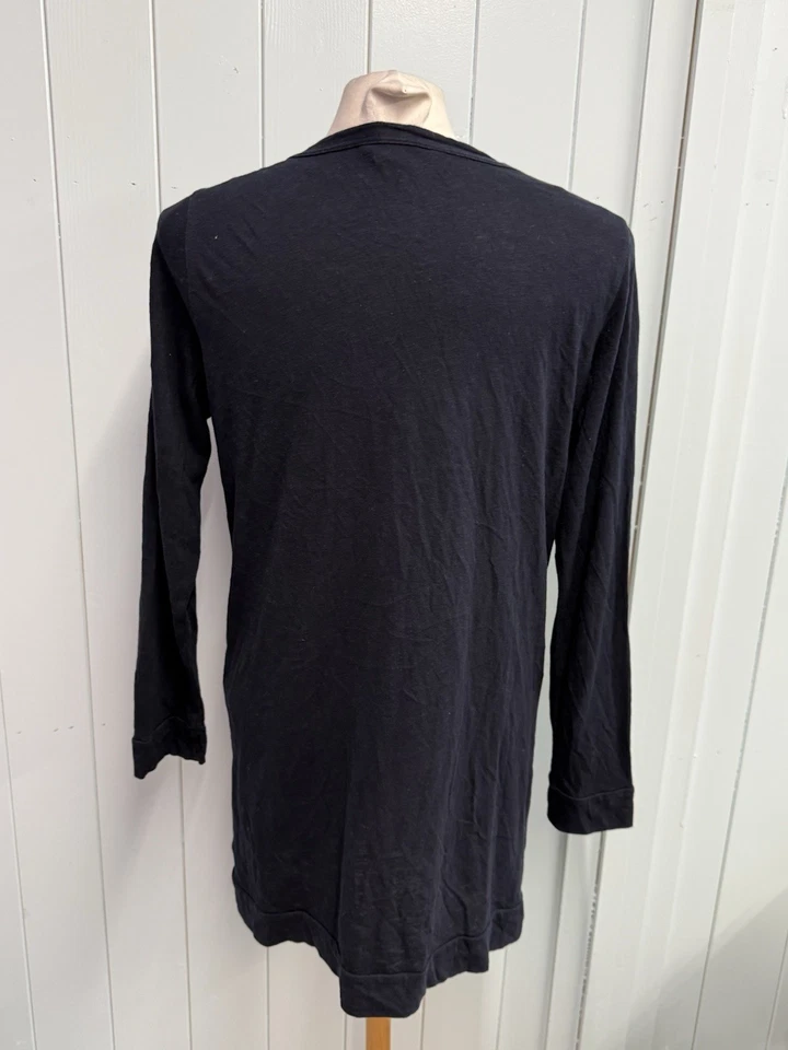 Autograph M&S Cardigan Size 16 Ladies Navy Blue 100% Cotton Button Up - Image 4 of 4