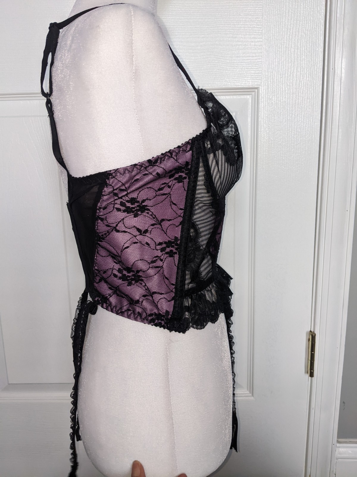 Dolores For Poirette Lace Bustier 34B Vintage 80s