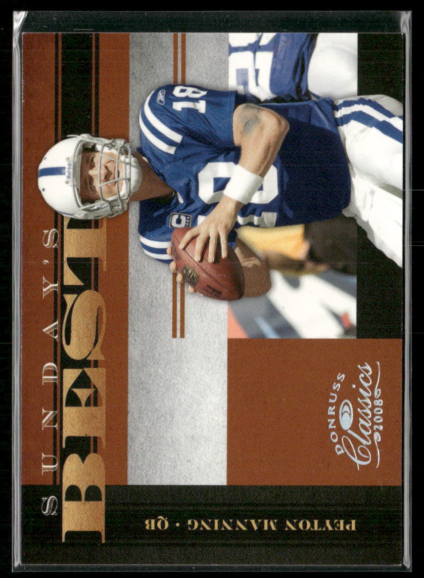 2008 Donruss Classics #SB-21 Peyton Manning Sunday's Best Silver Holofoil #/250