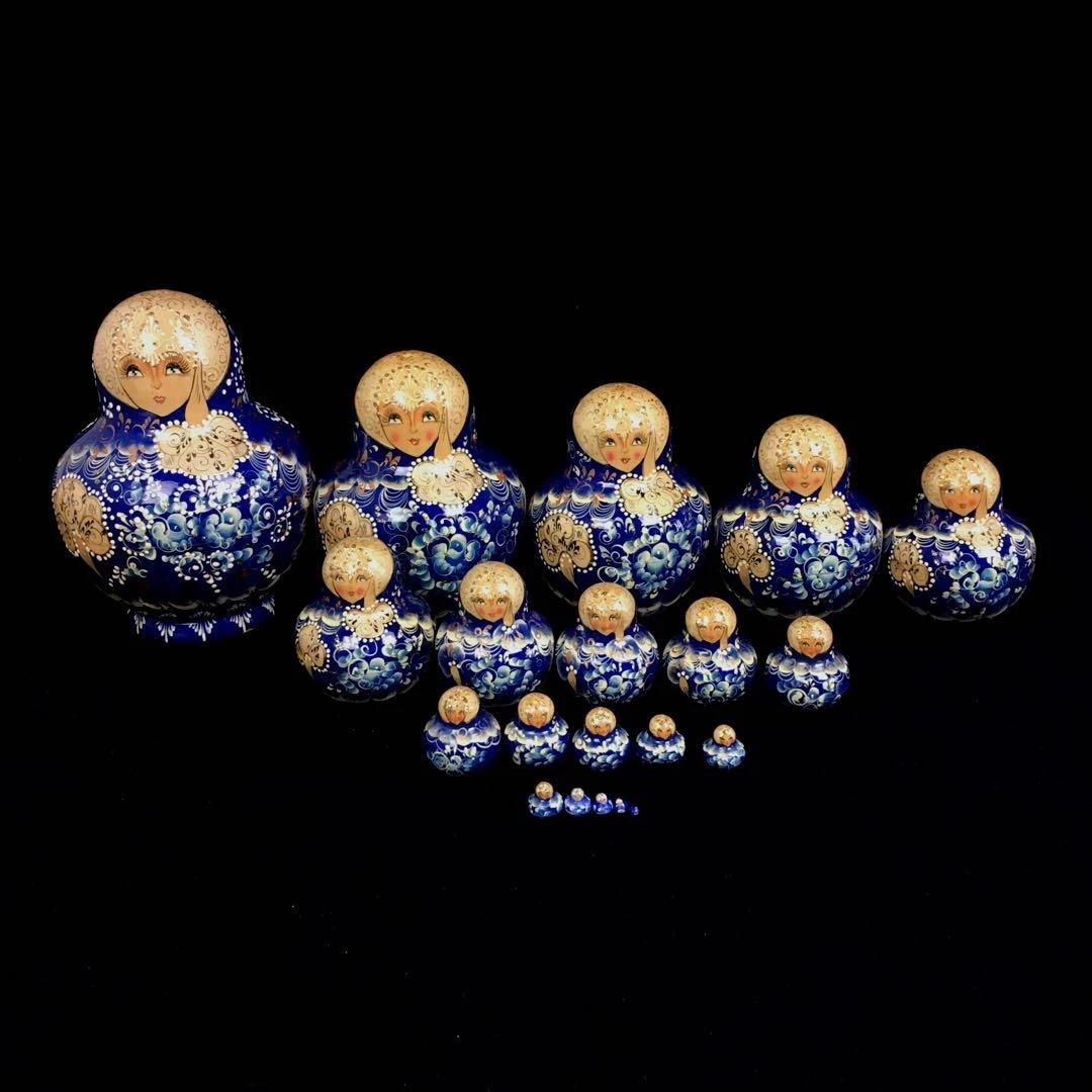 Matrioska Panda In Legno - 5 Pezzi - Bambole Russe Impilabili Artigianali - Regalo Natale E Decorazione