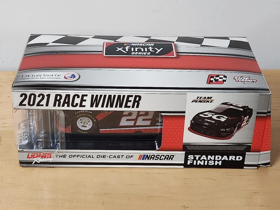 2021 #22 Austin Cindric Verizon 5G Daytona Win 1/24 Action NASCAR Diecast - Image 2 of 2
