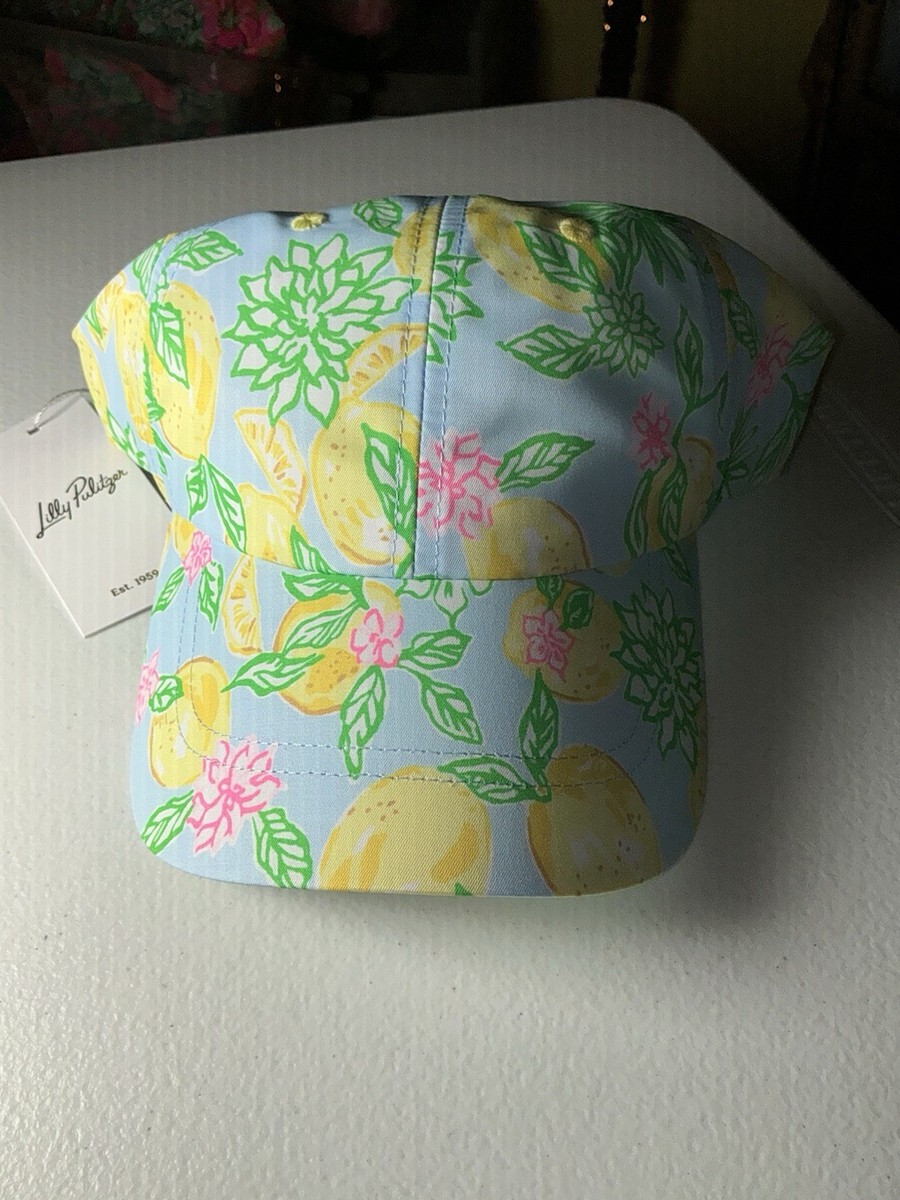 Lilly Pulitzer NWT Logo Run Around Hat Bluette Make Lemonade  display picture 3