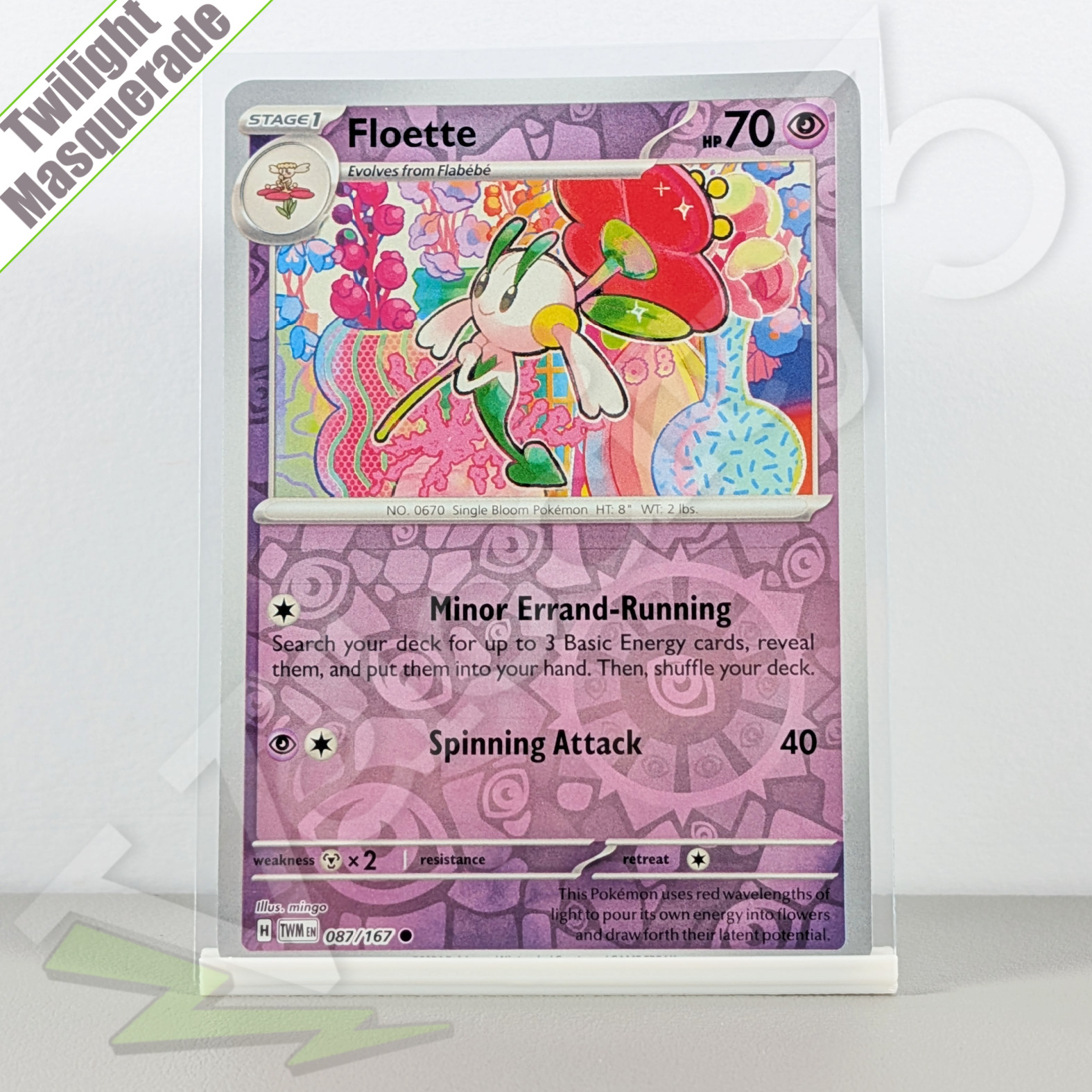 Pokemon TCG Card - Floette 87/167 Reverse Holo | Twilight Masquerade (2024) TWM