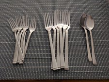 DORIC Stainless Flatware Japan 15 Pieces Fork...