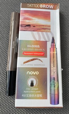 4 Point Eyebrow Pen Waterproof Microblading Brow Pencil Grayish Brown