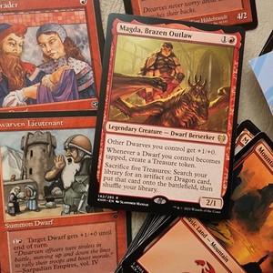Commander Magic Deck 100 MTG Cards = Mono RED DWARF Tribal Red Dwarves Magda 2/1
