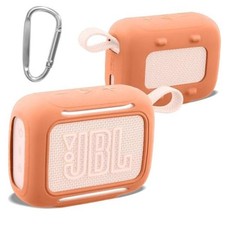 for JBL Go 5 Waterproof Bluetooth Speaker Silicone Cover, Orange Orange Case
