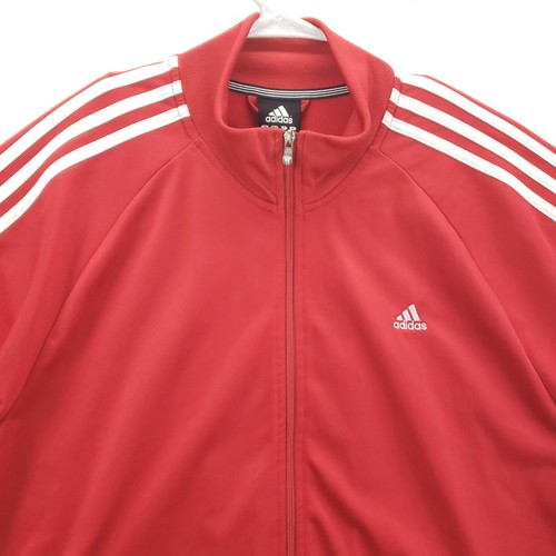 Adidas Track Jacket Mens XL Red Climalite Clima365 3-Stripes Full Zip Athletic - Picture 3 of 15