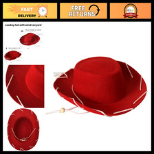 Vintage Western Cowboy Hat - Unisex Sheriff Costume for Adults, Teens Kids - W