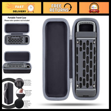 Portable Bluetooth Speaker Hard Carrying Case, Shockproof Travel Storage, Black