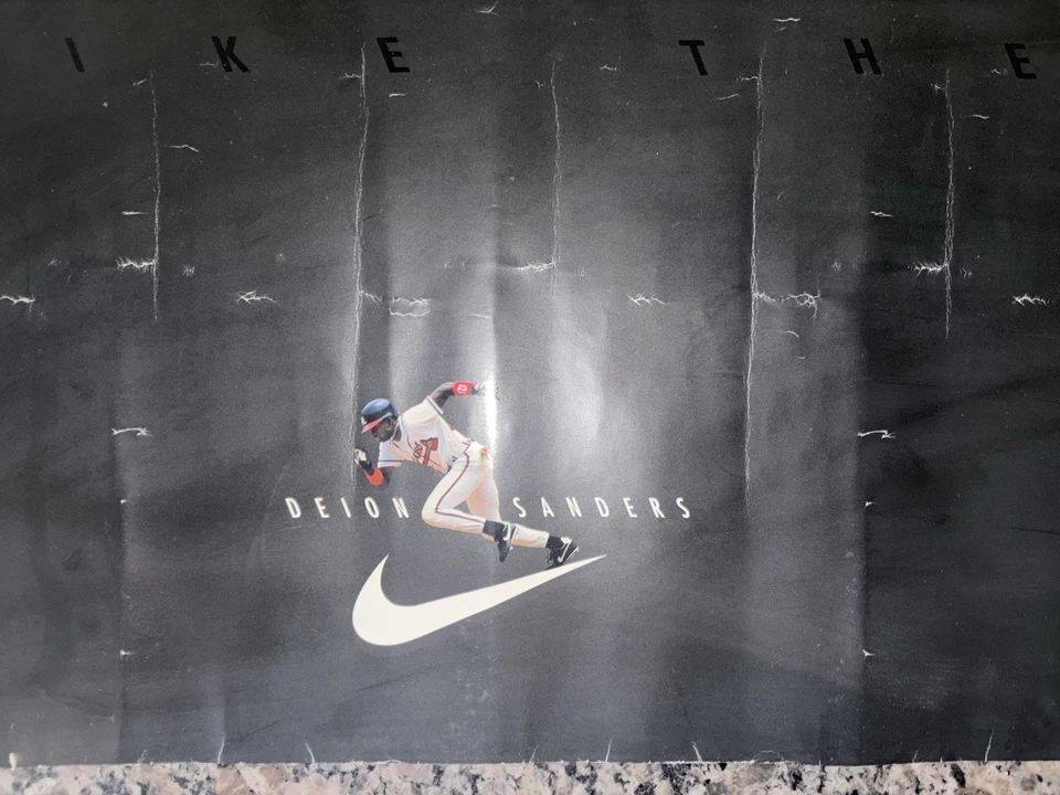 Rare 1992 Atlanta Braves - Deion Sanders "Gone Like the Wind" poster 34X23" - Image 2 of 4