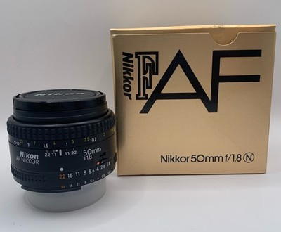 Nikon AF Nikkor 50mm f/1.8 D Objektiv OVP neuwertig keine Kratzer getestet