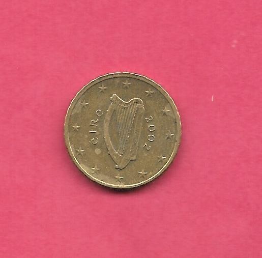 IRELAND IRISH KM35 2002 10 EURO CENT XF-SUPER FINE CIRCULATED OLD COIN