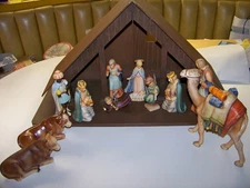Goebel Hummel Large Nativity Manger Christmas Scene 13 Piece Set Vintage
