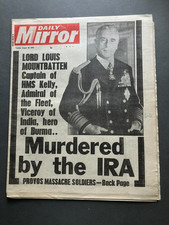August 28 1979 Newspaper Lord Mountbatten IRA Death Oliver Cromwell Skull