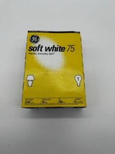 GE 75 Watt Soft White Light Bulbs 4 of Pack New Old Stock