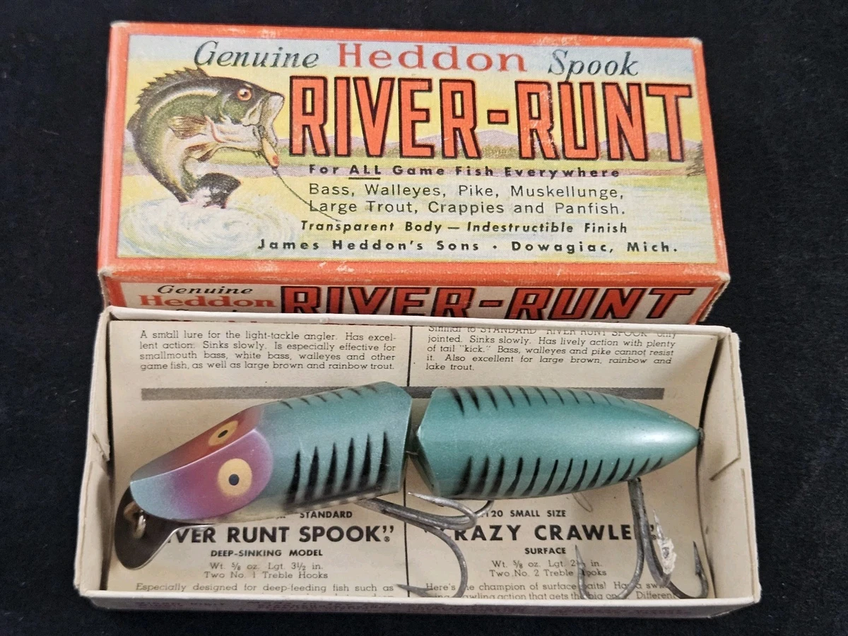 Heddon Plastic Vintage Fishing Lures Box Insert Included for sale