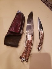 AKASHI KAWASAKI CUSTOM MADE 2 KNIFE SET SIGNED ON BLADE ONE OFF