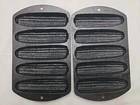 Vintage Pair Of Lodge Cast Iron 527C2 USA 5-Stick Corn Cob Cornbread Muffin Pans