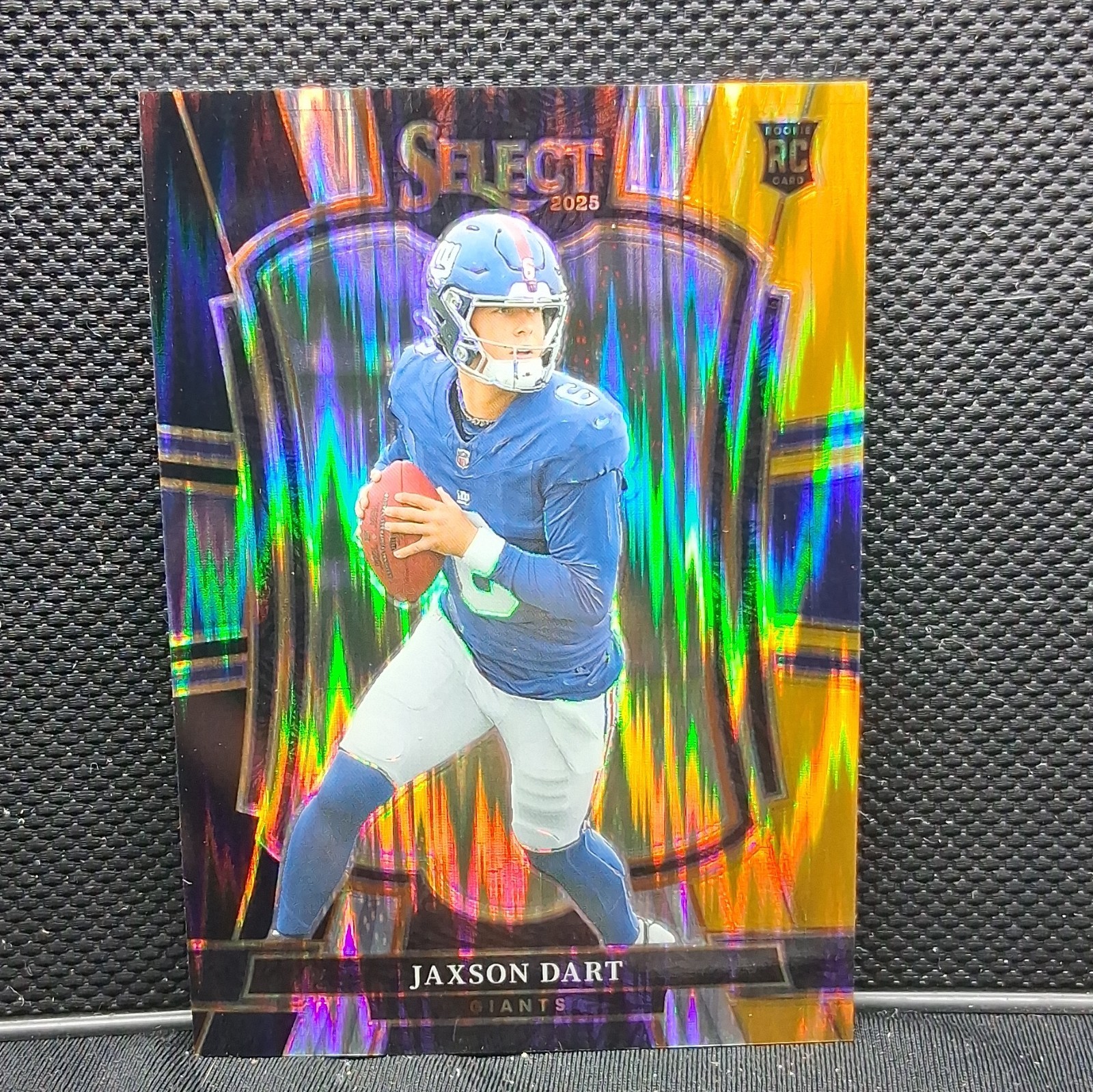 2025 Panini Select - Premier Level Jaxson Dart #193 Black & Gold Shock Prizm RC