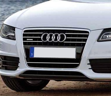 Baguette de calandre chromée pour Audi A4 B8 de 2007 à 2011, moulure de rechange ABS