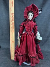 Franklin Heirloom Porcelain Victorian Doll Little Women JO 17 Tall w/Tag Box