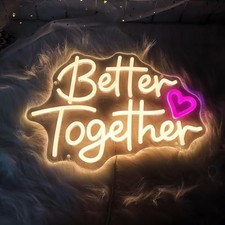 Better Together Neon Sign LED Neon Light for Wedding,Party Club Warm White
