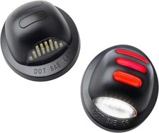 LED License Plate Lights with Red OLED Neon Tube, 6500K White, Pack of 2