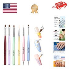 Nail Art Brushes Set, Nail Brush kit Gel Polish, Extension Gel, Liner, Clean ...