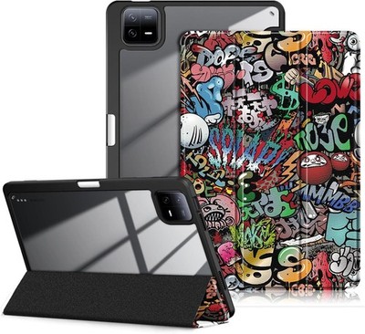 Case for Xiaomi Pad 6 11 inch, Transparent Hard Shell Folio with Auto Wake/Sleep