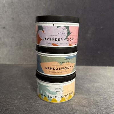 GOOD CHEMISTRY Candle TRIO Recyclable Tins Cruelty Free Shipping