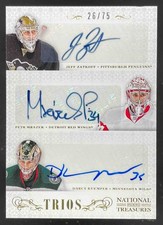 2013-14 NATIONAL TREASURES ZATKOFF PETR MRAZEK KUEMPER TRIO AUTO /75 #3S-RKG