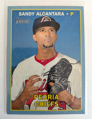 2016 Topps Heritage Sandy Alcantara Blue Border #d /99 RC