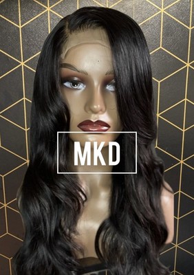 Glueless Lace Front Human Hair Wigs Custom Color 180% Density Remy BodyWave 12 