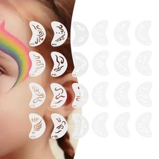 24Pcs Face Paint Stencils Drawing Template Decorative Reusable for Makeup for