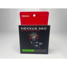D'Addario Nexxus 360 Tuner Unisex OS Black New Rechargeable Clip-On PW-CT-26