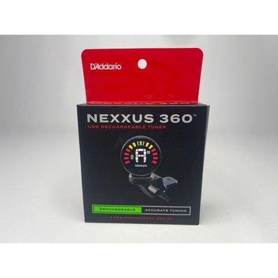 D'Addario Nexxus 360 Tuner Unisex OS Black New Rechargeable Clip-On PW-CT-26