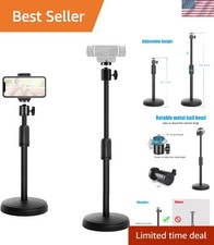 Adjustable 18-Inch Webcam Stand Tripod with Phone Holder for Ready Video Calls