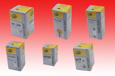 10 x Glühlampen Hella 24Volt 1W 1,2W 2W 3W 5W 10W 21W 21/5W H1 H3 H7 
