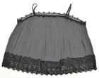 Torrid Size 4 4X Gray Lace Trim Pleated Chiffon Cami Tank Top Sleeveless