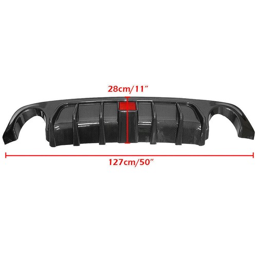 Car Rear Diffuser Lip For Infiniti Q50 Q50L 2018-23 Infiniti Tuning w/ LED Light - Picture 3 of 11