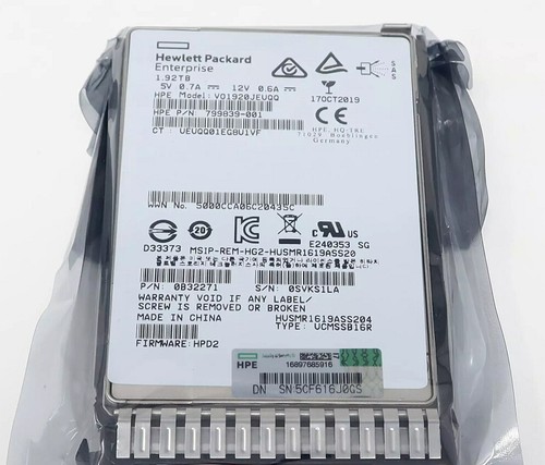 NEW HPE 1.92TB SAS 12G 2.5 GEN10+ GEN11 Server SSD Replace P40557-B21 P41555-001 - Picture 2 of 3