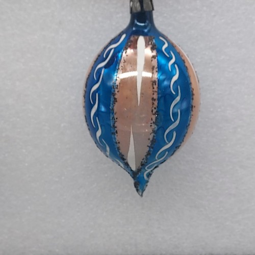 Vintage Lot Of 4 Glass Indent Poland Teardrop Christmas Ornament Decoration 3" - Picture 12 of 17