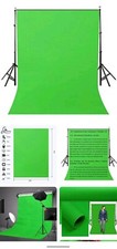 LYLYCTY Background 5x7ft Non-Woven Fabric Solid Color Green Screen Photo Back...