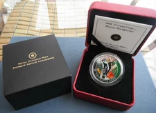 CANADA  25 cents 2008 DOWNY WOODPECKER *FROM COLOURISED BIRD SERIE***RARE**