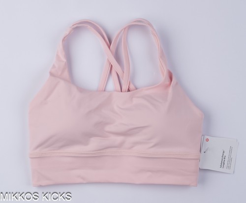 Size 6 - Lululemon Energy Longline Bra Medium Support B-D Cup Flush Pink