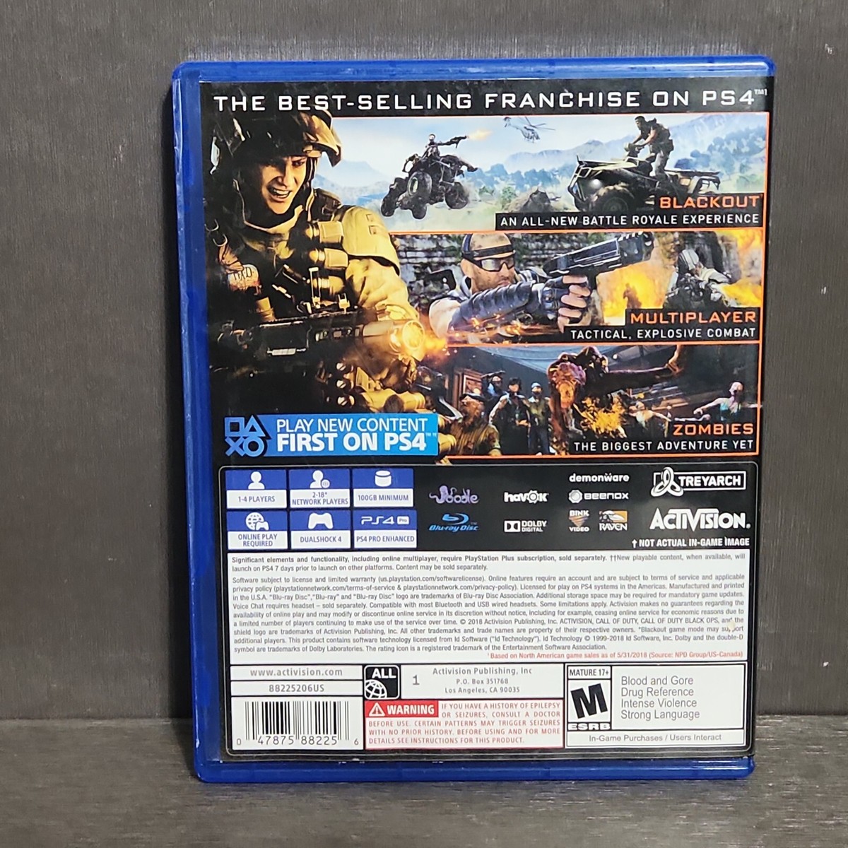 Call of Duty Black Ops IIII 4 IV PlayStation 4 PS4 Game